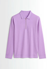 Urban Wolfs Imported Flex Lock Light Purple Zipper Polo