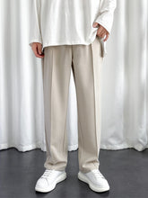 Men's Imported Plated Beige Baggy Joggers