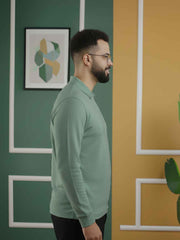 Urban Wolfs Imported Flex Lock Mint Zipper Polo