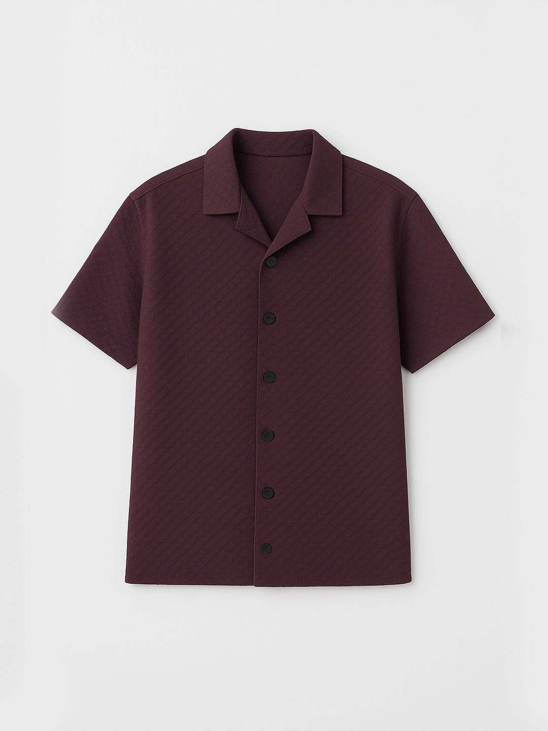 Men’s Luxury Imported Coat Collar Maroon Shirt