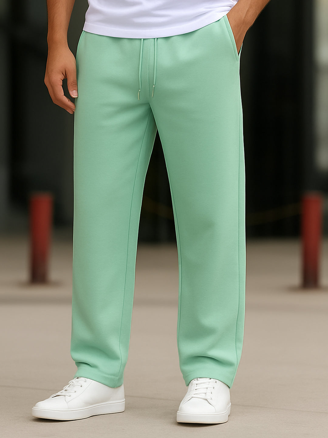 Men's Imported Loose Bottom Light Mint Trouser