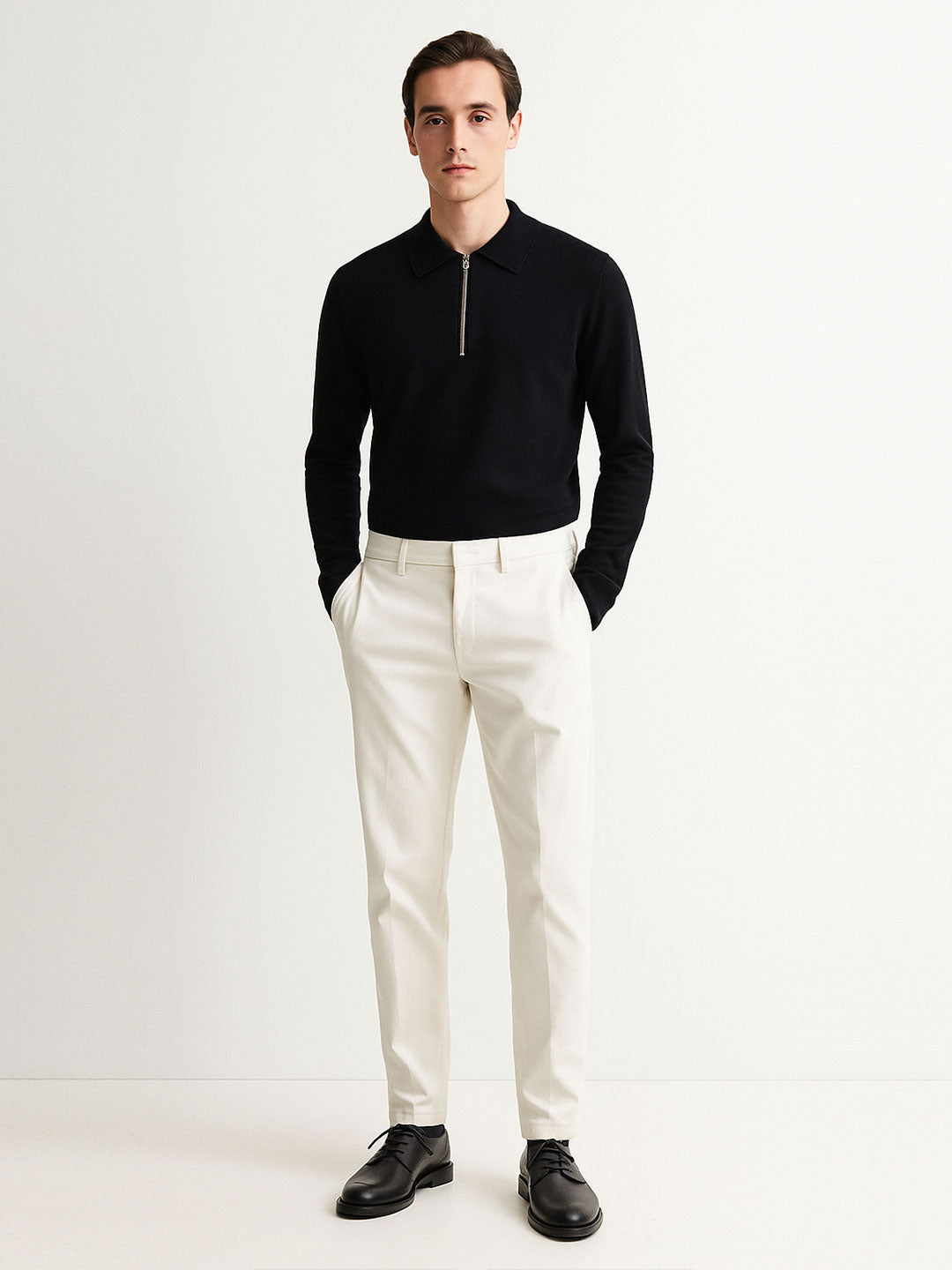 Urban Wolfs Imported Flex Lock Black Zipper Polo