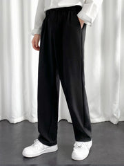Men's Imported Plated Black Baggy Joggers